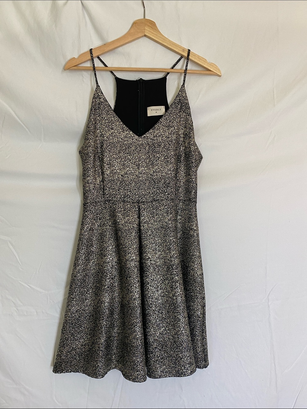Everly Metallic Gold Slip Dress